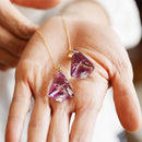 [PIERCED EARRINGS] AMERICAN PIERCED EARRINGS -seika- (GOLD PURPLE) 2 PIECES | KIRIKO | RINZEN