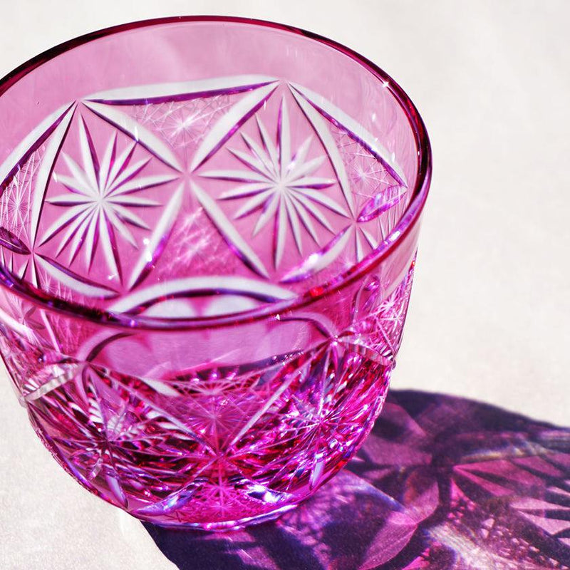[清酒玻璃]冷清酒玻璃Ginwan no hana（粉紅色）|基里科