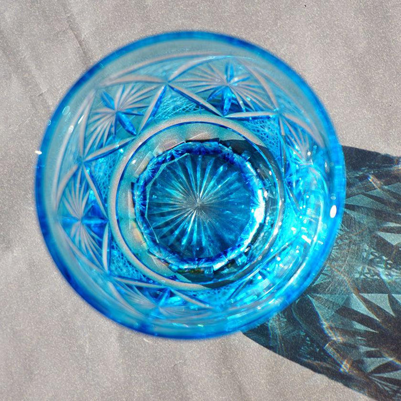 [แก้วสาเก] แก้ววิเศษ Ginwan no Hana (สีฟ้าอ่อน) | คิริโกะ