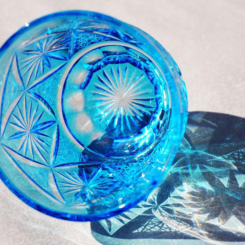 [แก้วสาเก] แก้ววิเศษ Ginwan no Hana (สีฟ้าอ่อน) | คิริโกะ