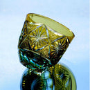 [แก้วสาเก] แก้ววิเศษ Ginwan no Hana (สีเหลืองและสีฟ้า) | คิริโกะ