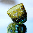 [แก้วสาเก] แก้ววิเศษ Ginwan no Hana (สีเหลืองและสีฟ้า) | คิริโกะ