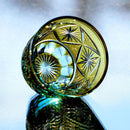 [แก้วสาเก] แก้ววิเศษ Ginwan no Hana (สีเหลืองและสีฟ้า) | คิริโกะ