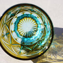 [แก้วสาเก] แก้ววิเศษ Ginwan no Hana (สีเหลืองและสีฟ้า) | คิริโกะ