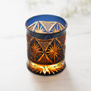 [ROCKS GLASS] GINWAN NO HANA (BLUE & ORANGE) | KIRIKO