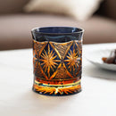 [ROCKS GLASS] GINWAN NO HANA (BLUE & ORANGE) | KIRIKO