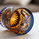 [ROCKS GLASS] GINWAN NO HANA (BLUE & ORANGE) | KIRIKO