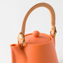 3-PIECE MINO WARE JAPANESE TEA SET - TEA POT & TEACUPS (VOYAGE ORENGE ROUSSI) | YAMATSU