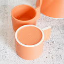 3-PIECE MINO WARE JAPANESE TEA SET - TEA POT & TEACUPS (VOYAGE ORENGE ROUSSI) | YAMATSU