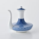 [清酒瓶] Futakuchi-Kanbin Hirado-Seigaiha | Mikawachi Ware | Hiradoshouzan