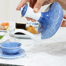 [清酒瓶] Futakuchi-Kanbin Hirado-Seigaiha | Mikawachi Ware | Hiradoshouzan