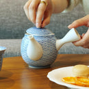 [TEA SET] 3 PIECES KYUSU & SENCHA HIRADO-SEIGAIHA | MIKAWACHI WARE | HIRADOSHOUZAN