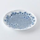 [LARGE PLATE (PLATTER)] 7-SUN CHERRY BLOSSOM SEIGAIHA | MIKAWACHI WARE | HIRADOSHOUZAN