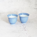 [TEA CUP SET] 2 PIECES SORIS-SENCHA HIRADO-SEIGAIHA | MIKAWACHI WARE | HIRADOSHOUZAN