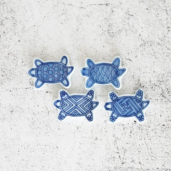 [젓가락 휴식] HIRADOSHOUZAN 4 조각 거북이 | 미카와 쵸 도자기