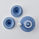 [SAKE BOTTLE & CUP SET] 3 PIECES KANBIN & SAKAZUKI HIRADO-SEIGAIHA | MIKAWACHI WARE | HIRADOSHOUZAN