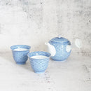 [TEA SET] 3 PIECES KYUSU & SENCHA HIRADO-SEIGAIHA | MIKAWACHI WARE | HIRADOSHOUZAN