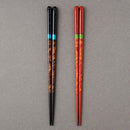 [CHOPSTICKS] PAIR NIGHT SKY WITH CHOPSTICK REST (22.5cm) | CRYSTAL | WAKASA LACQUERWARE