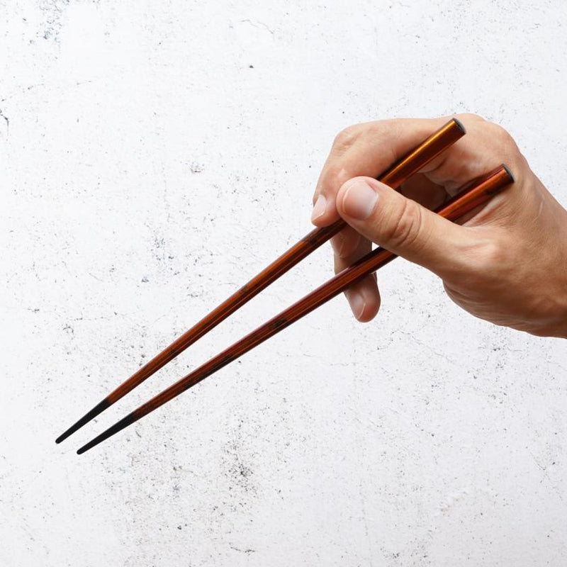 [筷子] Wabisabi Black Kohaku（1套）| Hashimoto Kousaku Sikki | Wajima漆器
