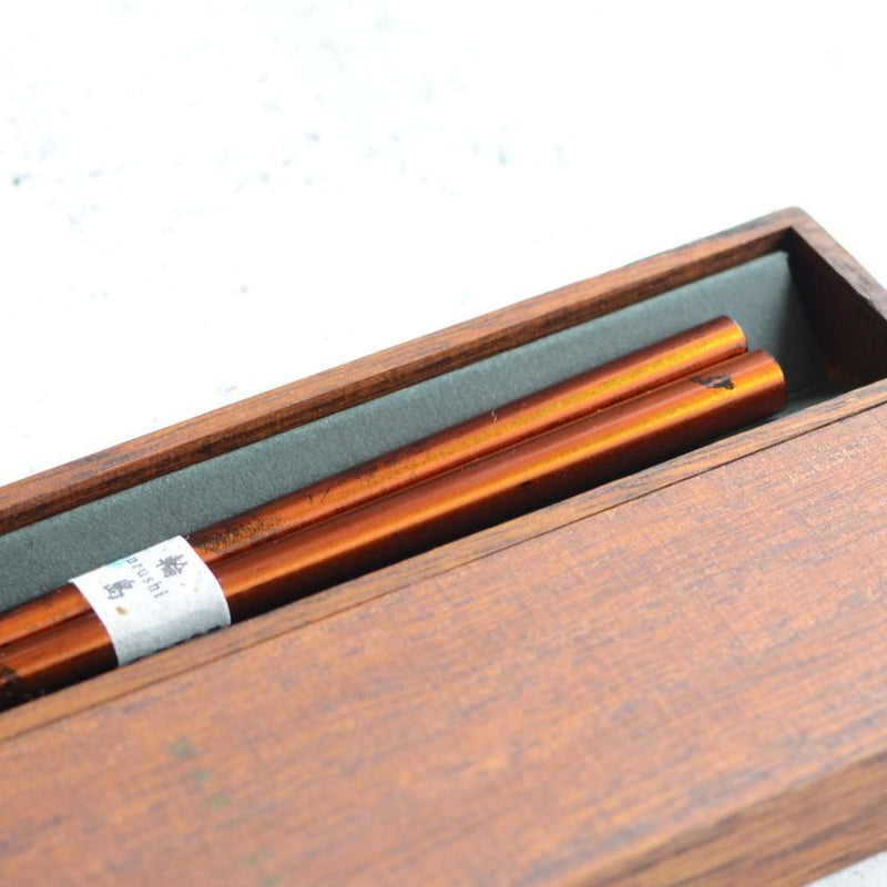 [筷子] Wabisabi Black Kohaku（1套）| Hashimoto Kousaku Sikki | Wajima漆器