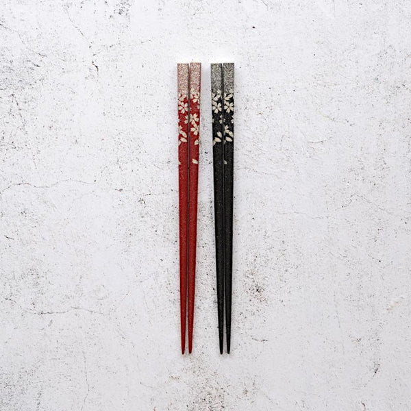 [筷子]乾漆Kotobuki櫻花（2椅）| Hashimoto Kousaku Sikki | Wajima漆器