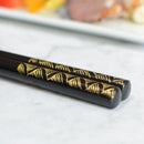 [ตะเกียบ] มือแกะสลัก Chinkin Kotobuki Seikaiha (2 คู่) | Hashimoto Kousaku Sikki | wajima lacquer