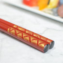 [ตะเกียบ] มือแกะสลัก Chinkin Kotobuki Seikaiha (2 คู่) | Hashimoto Kousaku Sikki | wajima lacquer