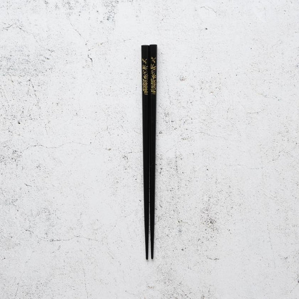 [筷子]手工雕刻春旋蜻蜓黑（1套）| Hashimoto Kousaku Sikki | Wajima漆器