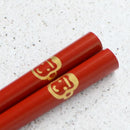 [ตะเกียบ] Japanese Zodiac Monkey Red สำหรับเด็ก (1 ชุด) | Hashimoto Kousaku Sikki | wajima lacquer