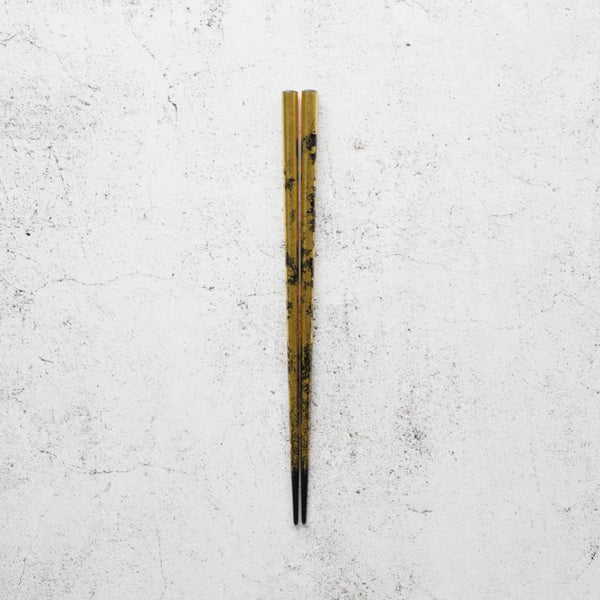[筷子]金箔福建黑（1套）| Hashimoto Kousaku Sikki | Wajima漆器