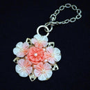 [配件4件]嬰兒粉紅色（貝雷特，胸針，耳環，袋子飾物）| tsumami kanzashi