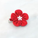 [액세서리 4 개] Akane (라운드 브로치, 육각 브로치, 헤어 클립, 헤어 엘라스틱) | J. Flavor * 헝겊 꽃 액세서리 | 츠마미 칸자시