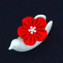 [액세서리 4 개] Akane (라운드 브로치, 육각 브로치, 헤어 클립, 헤어 엘라스틱) | J. Flavor * 헝겊 꽃 액세서리 | 츠마미 칸자시