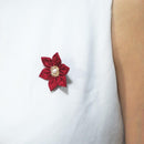 [액세서리 4 개] Akane (라운드 브로치, 육각 브로치, 헤어 클립, 헤어 엘라스틱) | J. Flavor * 헝겊 꽃 액세서리 | 츠마미 칸자시