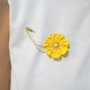 [부품 4 건] 골 드 (머리핀, 모자 바늘 브로치, 귀걸이, 머리핀) | J. 맛 * 천 꽃 부품 | TSUMAMI KANZASHI