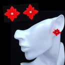 [附件4件]猩紅色（胸針，鏈條手鐲，耳環，吊墜）| tsumami kanzashi