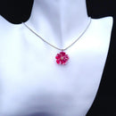 [配件4件]自由印刷（圓胸針，4-葉花胸針，耳環，吊墜）| tsumami kanzashi