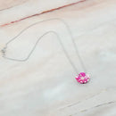 [配件4件]自由印刷（圓胸針，4-葉花胸針，耳環，吊墜）| tsumami kanzashi