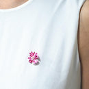 [配件4件]自由印刷（圓胸針，4-葉花胸針，耳環，吊墜）| tsumami kanzashi