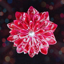 [配件4件]自由印刷（圓胸針，4-葉花胸針，耳環，吊墜）| tsumami kanzashi