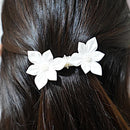 [부품 4 건] 면 (머리핀, 머리핀, 브로치, 펜던트) | J. 맛 * 천 꽃 부품 | TSUMAMI KANZASHI