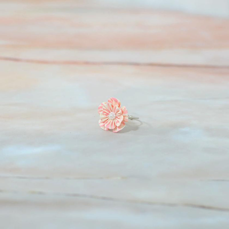 [부품 4 개] 버드나무 (브로치, 머리핀, 반지, 귀걸이) | J. 풍미 * 천 꽃 부품 | TSUMAMI KANZASHI