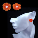 [ACCESSORY] CLOTH FLOWER KOUJI (ORANGE) | TSUMAMI KANZASHI