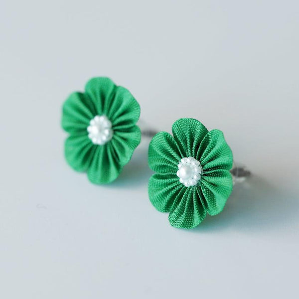 [액세서리] 천 꽃 Senryoku (녹색) | 츠마미 칸 자시