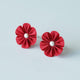 [อุปกรณ์เสริม] ดอกไม้ผ้า kaineri (สีแดง) | Tsumami Kanzashi