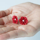 [ACCESSORY] CLOTH FLOWER KAINERI (RED) | TSUMAMI KANZASHI