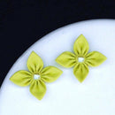 [ACCESSORY 3 COLORS SET] CLOTH FLOWER EARTH COLOR | TSUMAMI KANZASHI | e TSUMAMI