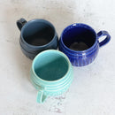 [MUG 3 PIECES SET] TURQUOISE BLUE & LAPIS GLAZE &INDIGO MATTE | OTANI WARE | OTANIYAKI TAMURA 1798