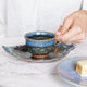 [Demitasse Cup＆Saucer] Ruri Karatsu | Umezato Gama | Otani Ware.