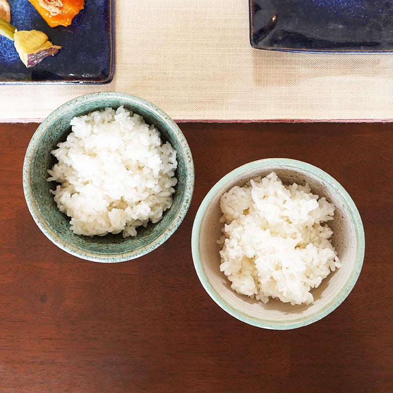 [밥 그릇 2 개 세트] 화이트 카라 츠 & 후키 히쿠 카츠 | Umezato Gama | 오타니 도자기